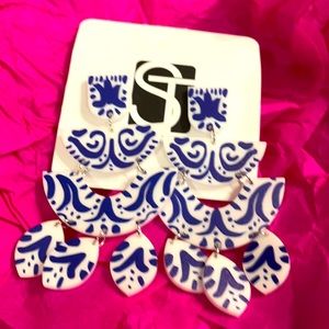 Beautiful tile arabesco style earrings